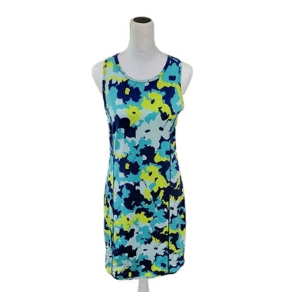 Title Nine Buttah Pieced‎ Tank Dress Women's XS Floral Sleeveless Athleisure